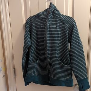 Sz.10 Lululemon Scuba Hoodie With Ribbed Sides And Thumb Holes